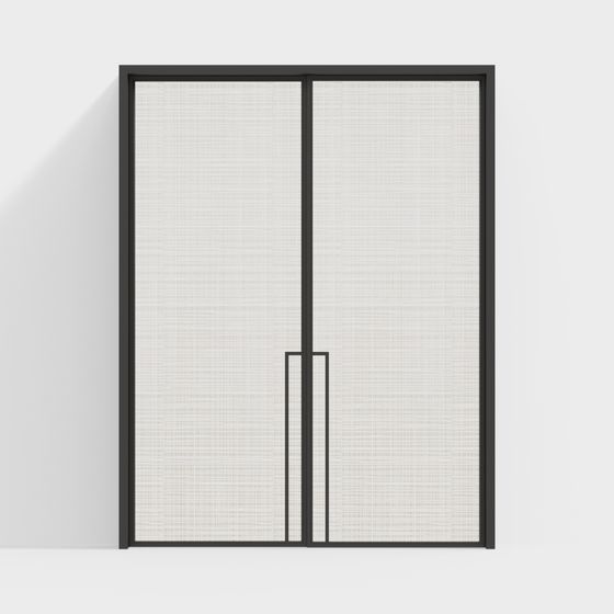 Elegant Minimalist Double Door 3D model