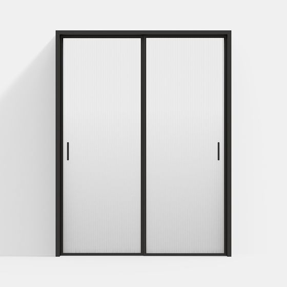 Elegant Glass Sliding Door 3D model