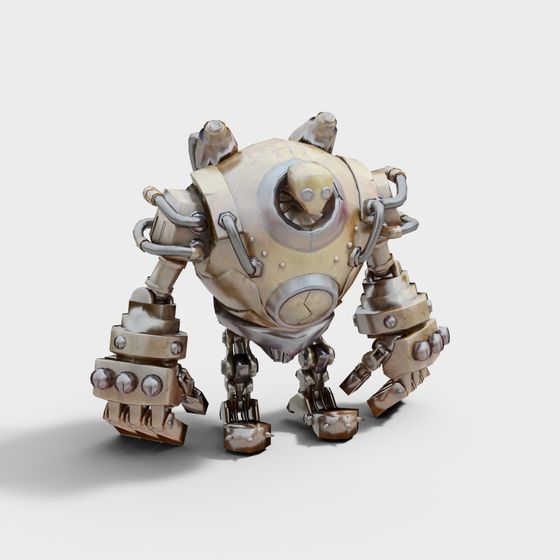 Mechanical Heart 3D model - Unique Low-Poly Design