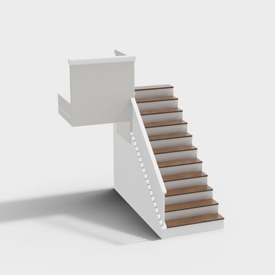 Stylish Low Poly Staircase 3D model for Modern Interiors