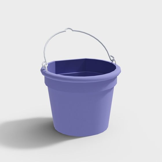 Whimsical Purple Bucket 3D Model for Creative Projects