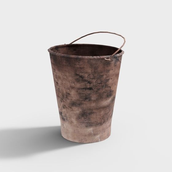 Vintage Iron Bucket 3D model