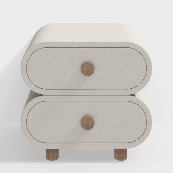 Modern Minimalist Nightstand 3D model