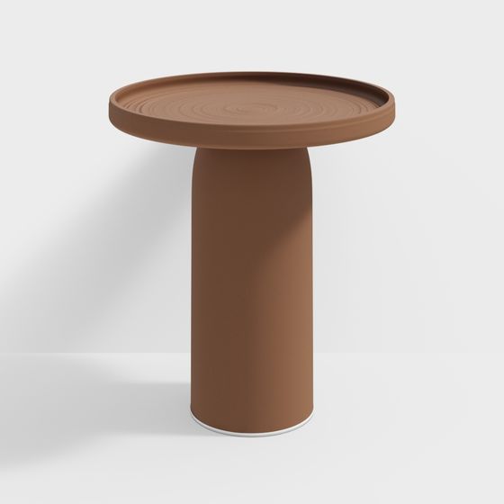 Stylish Cylindrical Side Table 3D model