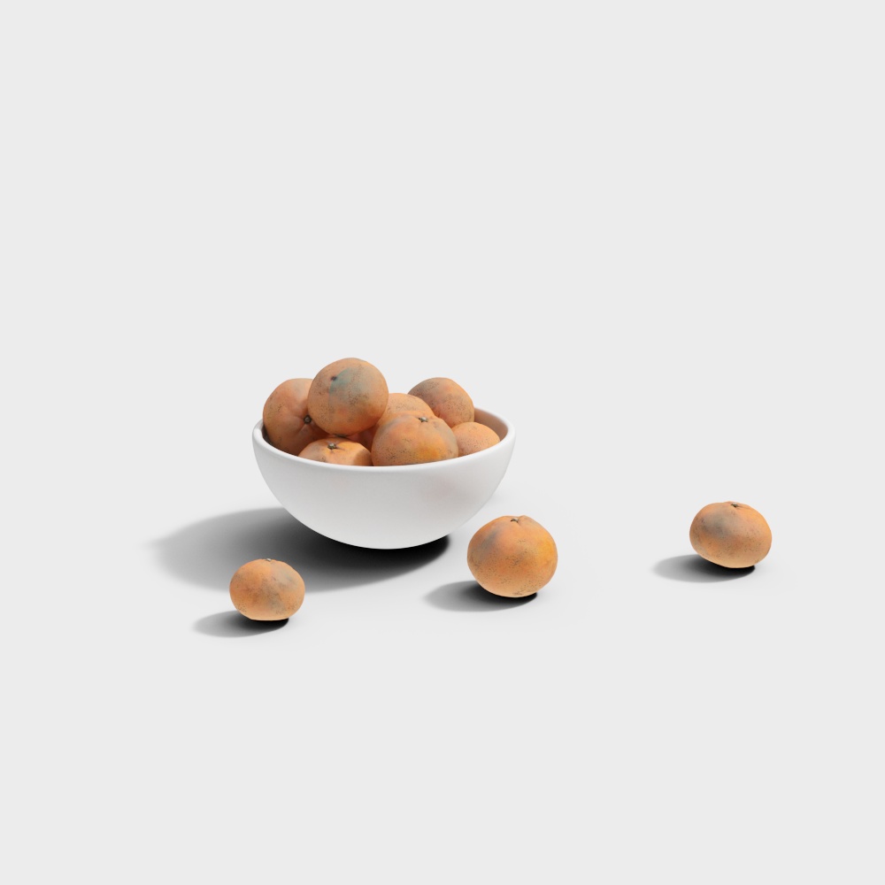 Citrus Burst 3D Model with Vibrant Oranges