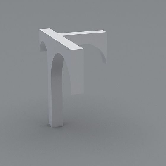 Arch T 3D model - Low Polygon Design