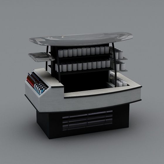 Stylish Low-Poly Bar Counter 3D model
