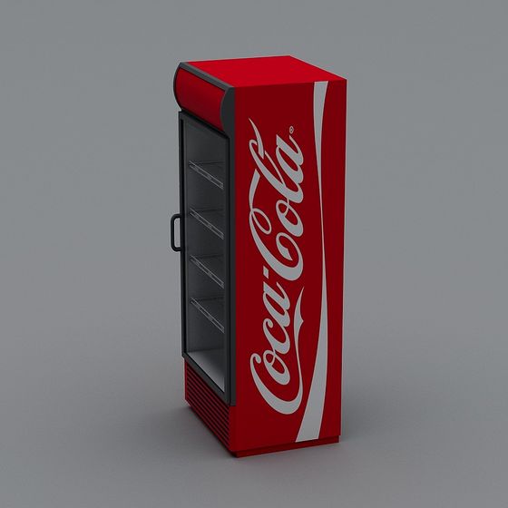 Classic Coca-Cola Refrigerator 3D model
