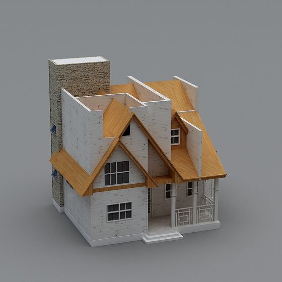 Charming Countryside Cottage 3D model