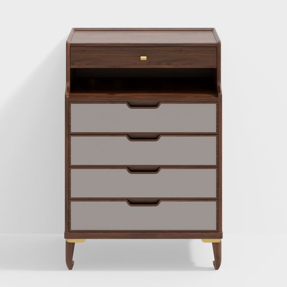 Stylish Mid-Century Modern Dresser 3D model