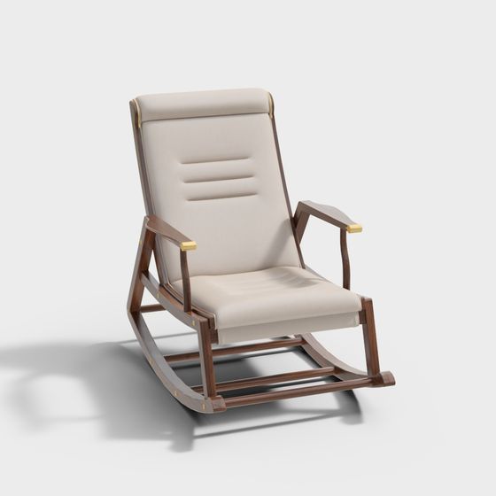 Cozy Lounge Chair 3D Model in Beige