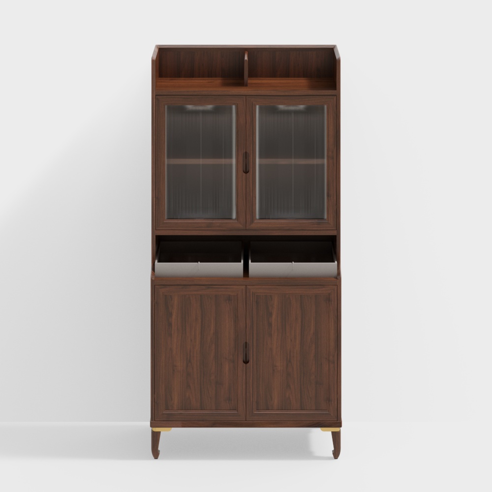Stylish Furniture Cabinet 3D Model – Minimalist Wood Design