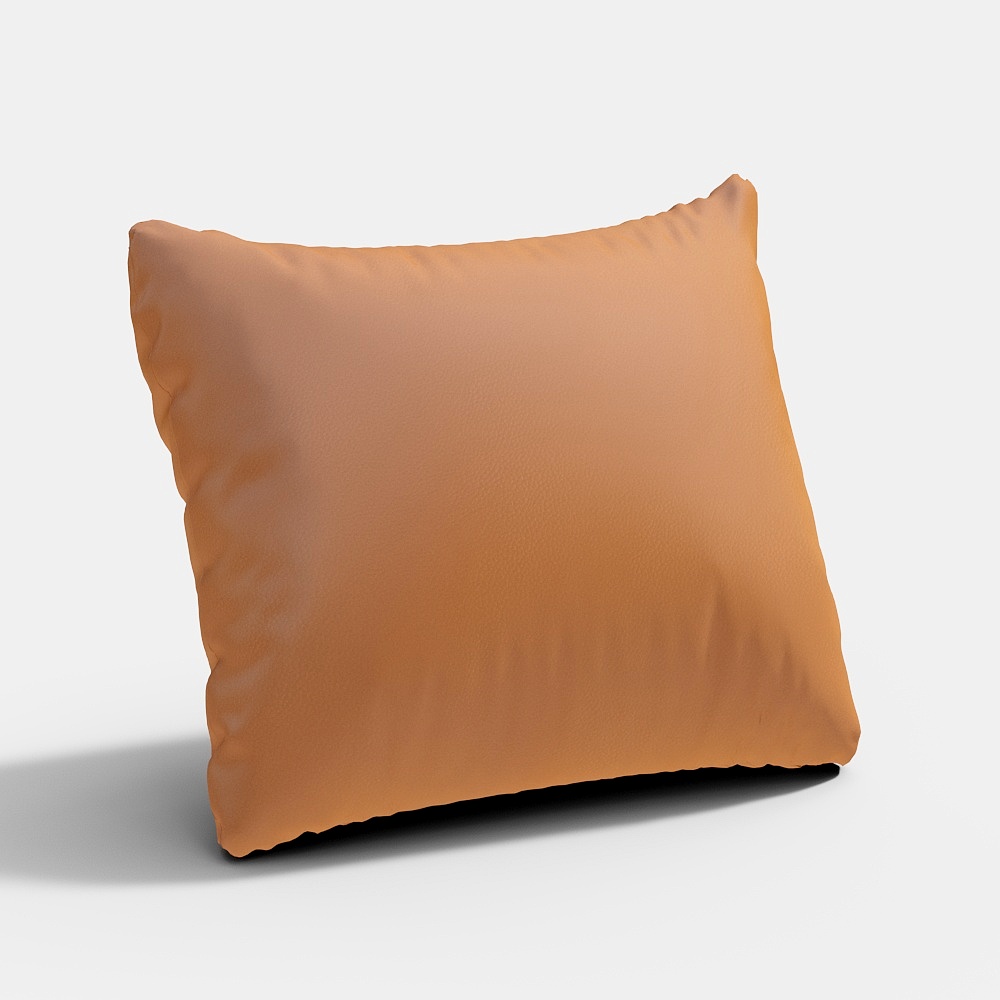 Cozy Cushion 3D Model – Soft Orange Fabric
