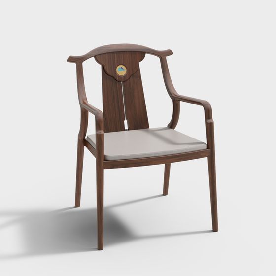Stylish Yuyun Chair 3D model for Contemporary Spaces