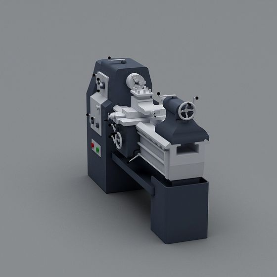 Unique Low-Polygon Machine Tool 3D model