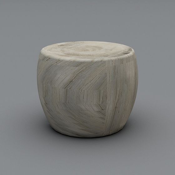 Natural Rhythm Wooden Stool 3D model