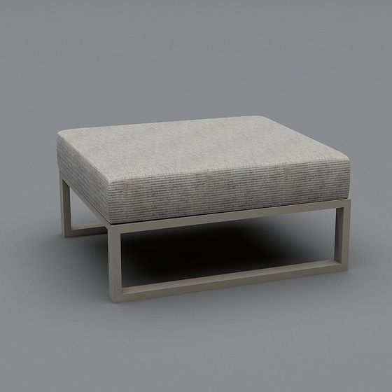 Chic Square Stool 3D model for Contemporary Spaces
