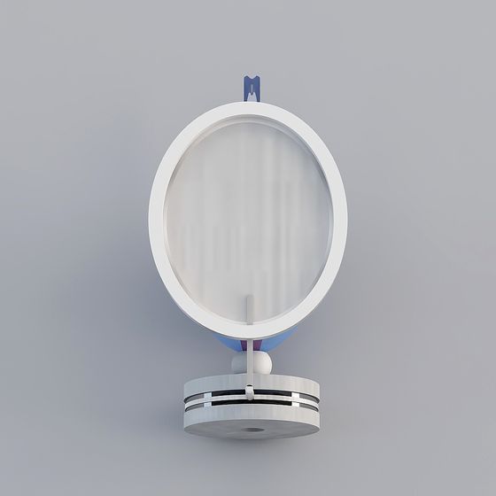 Futuristic Mirror Low-Poly 3D model for Designers