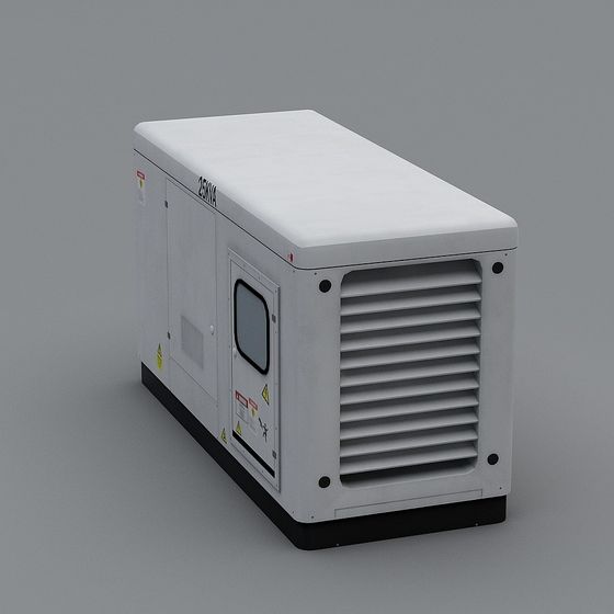 Industrial Aesthetic Low-Poly Generator 3D model