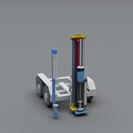 Colorful Low-Poly Forklift 3D model for Design Projects