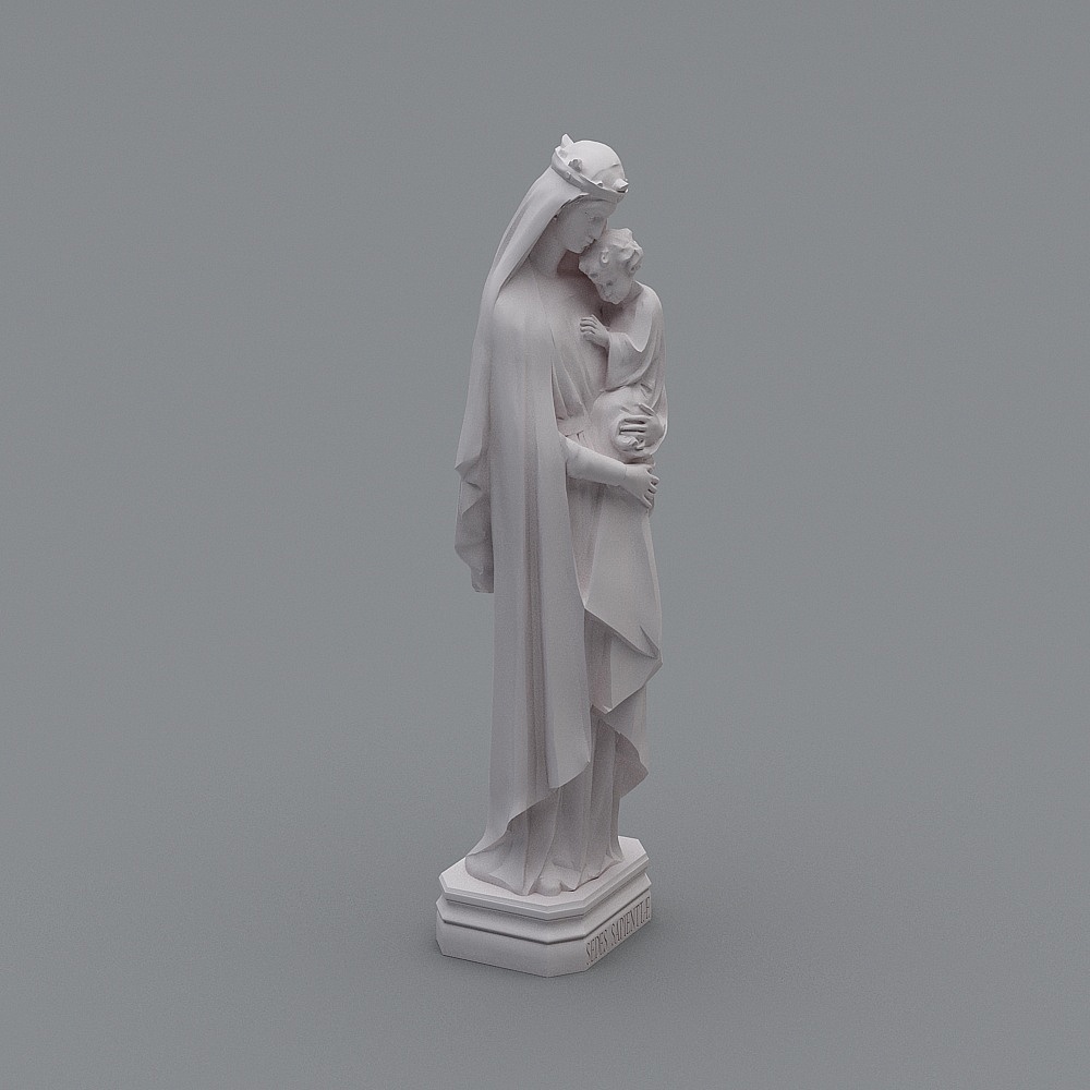Virgin Mary and Baby 3D model