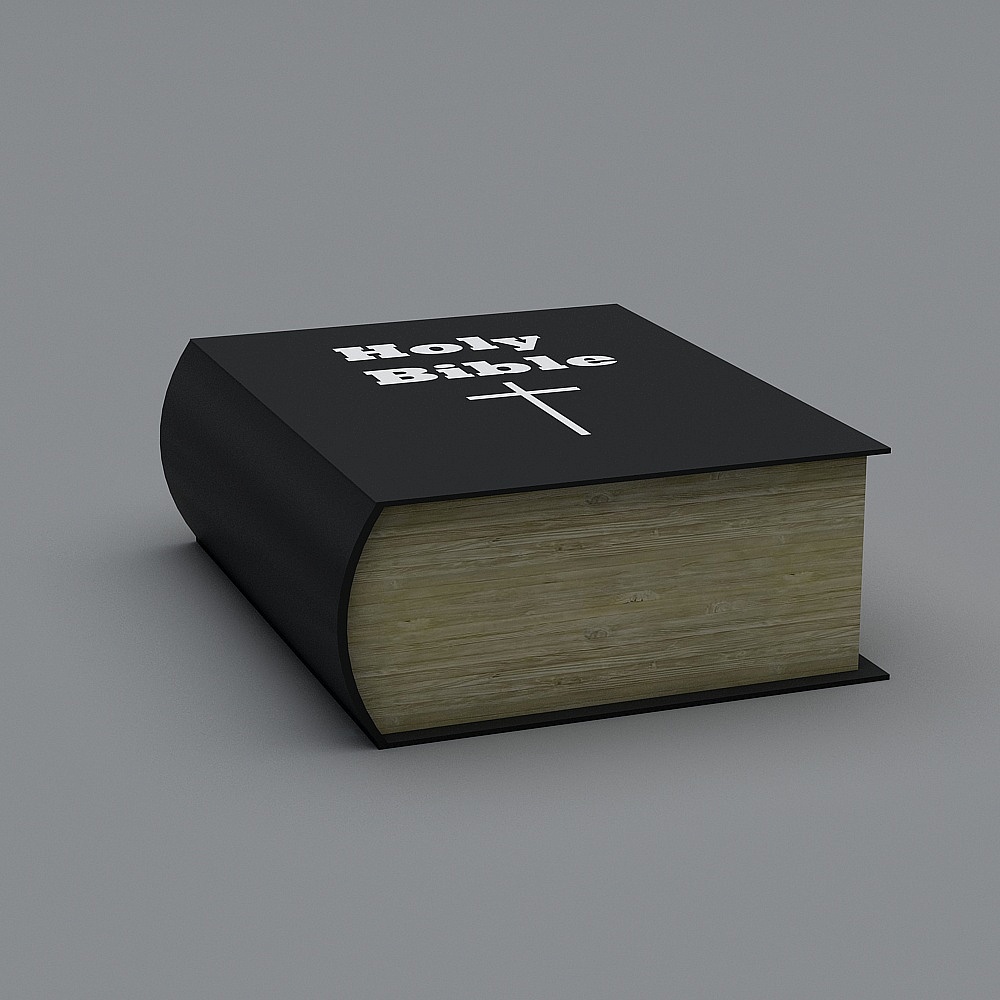 Holy Bible 3D Model in Low Poly Design