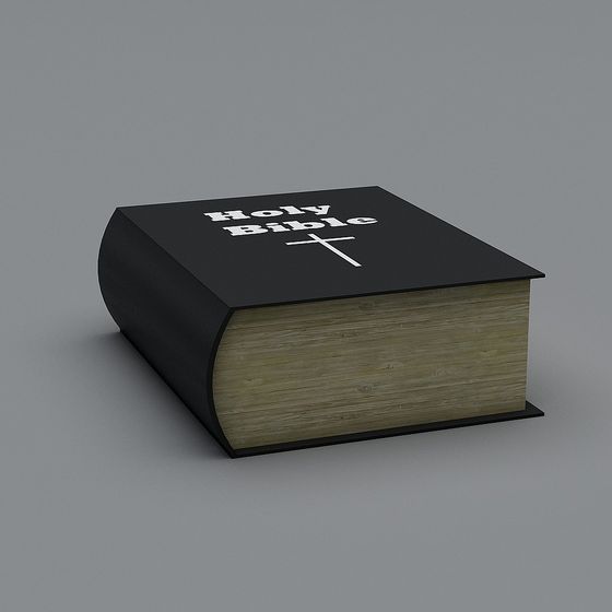 Holy Bible 3D Model with Rich Textures