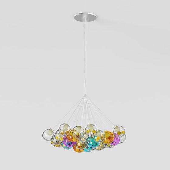 Modern Low-Poly Chandelier 3D model