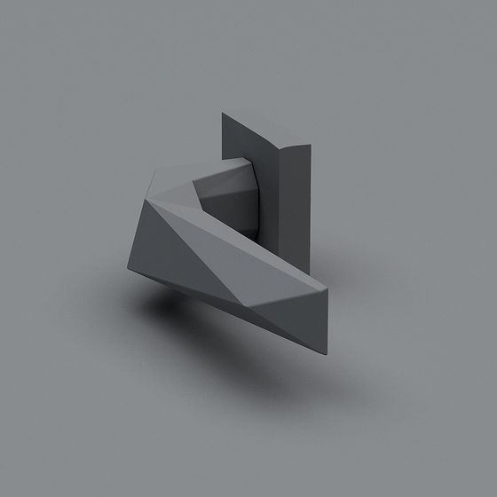 Suspended Triangle 3D model with Unique Geometric Aesthetics