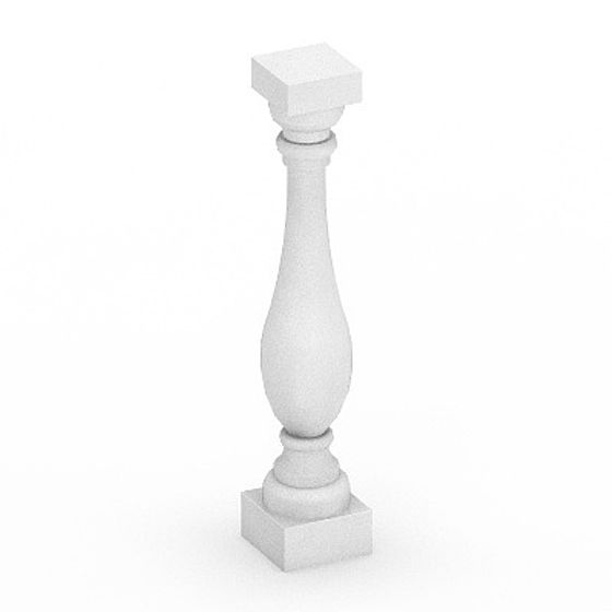 Stone Railing 3d Modle White European Stone 3D Model - Free to Use