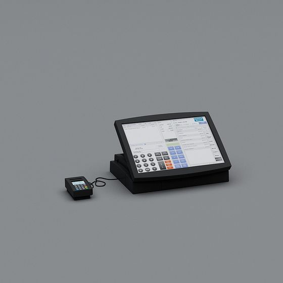 High-Quality Cash Register 3D model for Designers