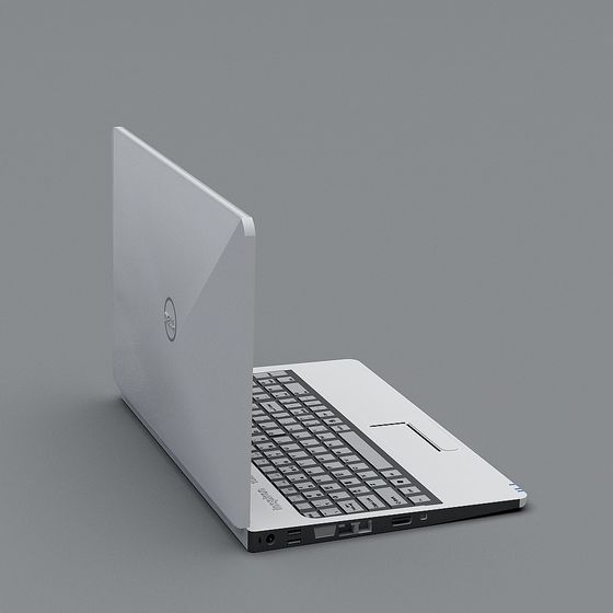 High Detail Low Poly Laptop 3D model