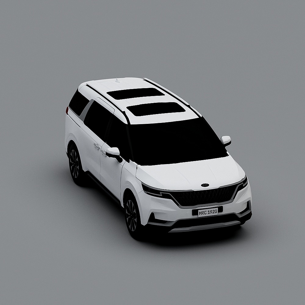 Sleek 3D Model SUV with Minimalistic Design
