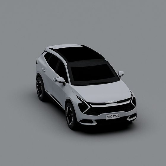 Stylish KIA SUV Low-Poly 3D model