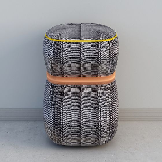 Woven Round Stool 3D model