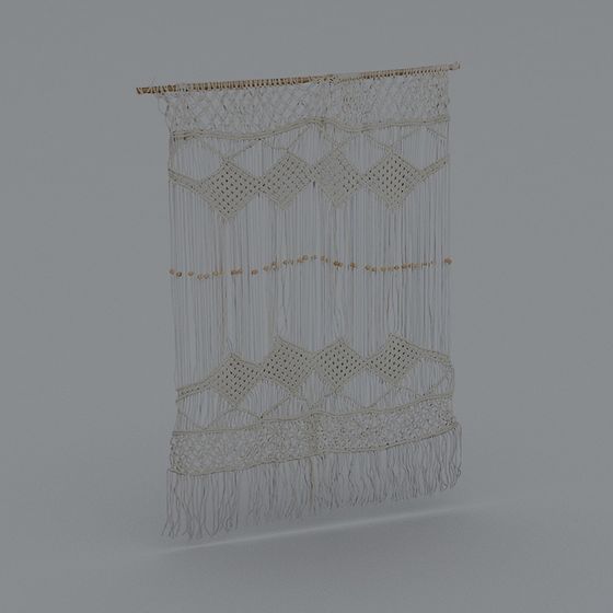 High Detail Woven Tapestry 3D model