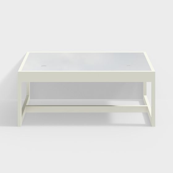 Stylish Minimalist Coffee Table 3D model for Modern Spaces