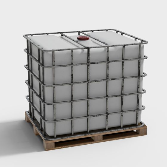 Industrial Aesthetic IBC Tank 3D model