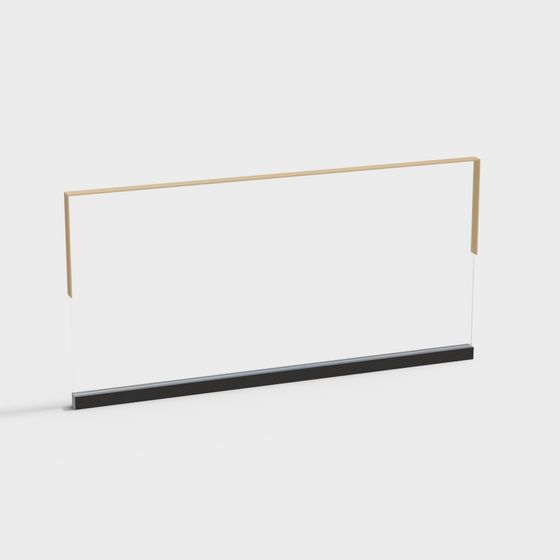 Transparent Glass Partition 3D model