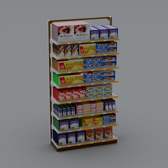 Realistic Snack Shelf 3D model for Creative Projects