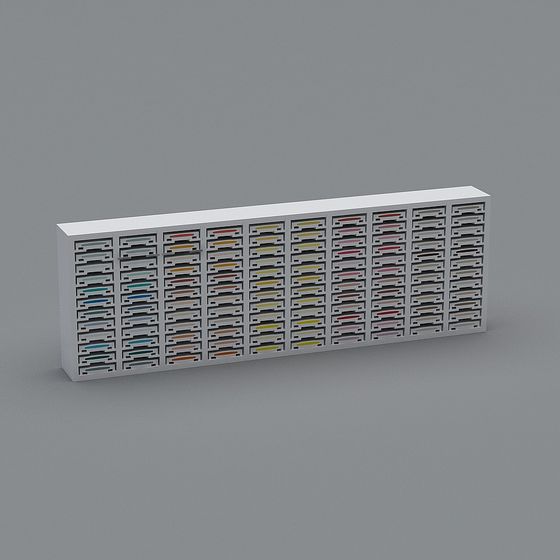 City Archive Cabinet 3D model for Creative Projects
