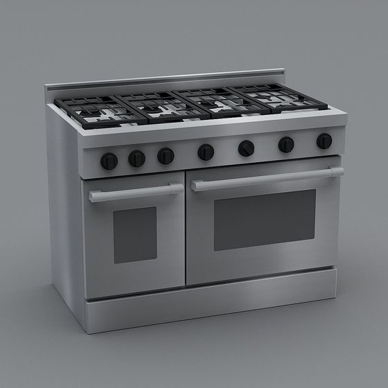 Sleek Modern Stove 3D model for Creative Designs