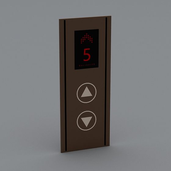 Low Poly Elevator Button 3D Model
