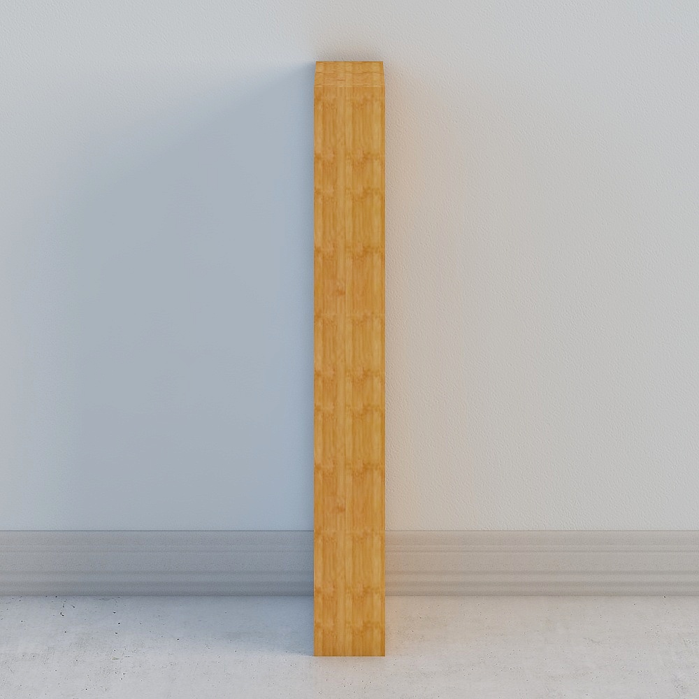 Elegant Bamboo Wood Column 3D model