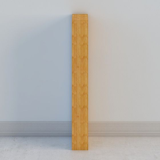 Elegant Bamboo Wood Column 3D model