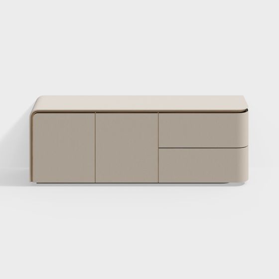 Modern Sideboard 3D Model in Brown