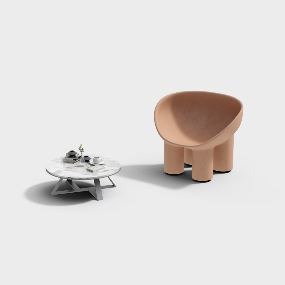 Single sofa chair combination