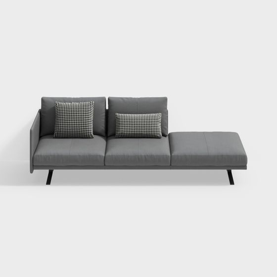 Modern Minimalist 3D Sofa Model with Unique Design