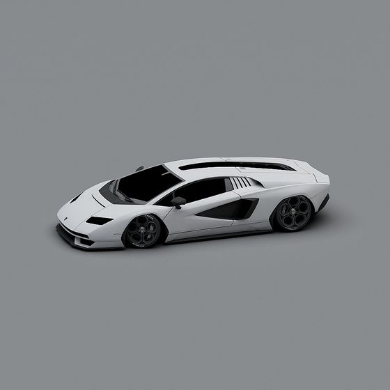 Sleek Low-Poly Sports Car 3D model