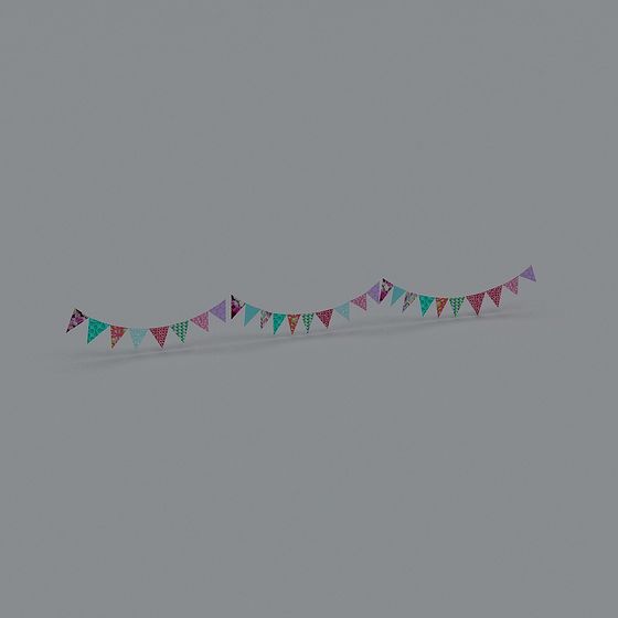 Party Pennant Banner 3D model